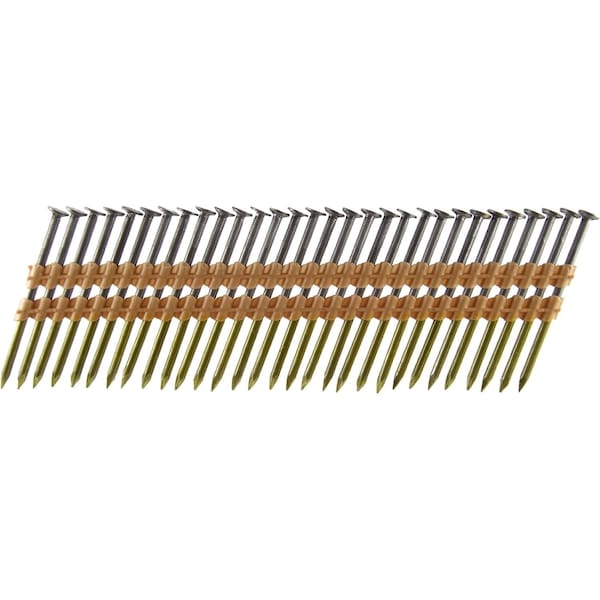 Collated Framing Nail, 8.5 in L, Bright, Round Head, 20 to 22 Degrees, 500 PK